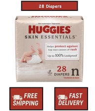 Huggies Size Newborn Diapers, Skin Essentials Baby Diapers- 28 Count 