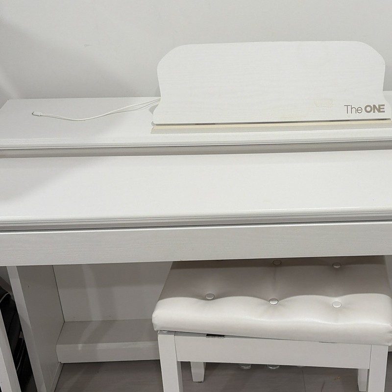 The ONE White Digital Home Piano with storing Bench - Digital Piano for Home Use