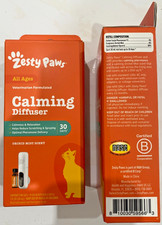 ZESTY PAWS CALMING DIFFUSER 30 DAYS ALL AGES, CALMNESS  RELAXATION NEW, SEALED