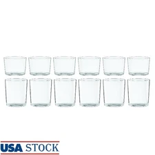 12 Piece Glass Drinkware Set Stackable Dishwasher Safe Ideal Entertaining Clear
