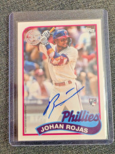 2024 Topps 1989 Johan Rojas RC On-Card Auto #89BA-JRO Phillies Rookie Certified . rookie card picture