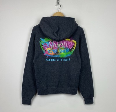 Vintage Ron Jon Surf Shop Hoodie Herren Gr. S Grau Panama City Beach Jerzees ...