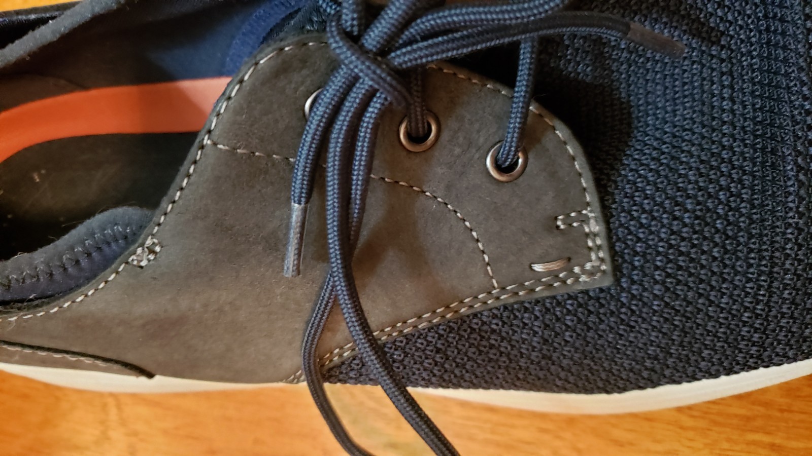 Rockport Men's Sz12 M Zaden Plain Toe Shoes Navy Oxford Lace-up Leather Upper image 7