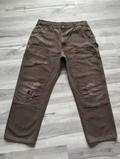 Vintage Carhartt B136 DKB Double Knee Carpenter Pants - 36x30 Faded Distressed