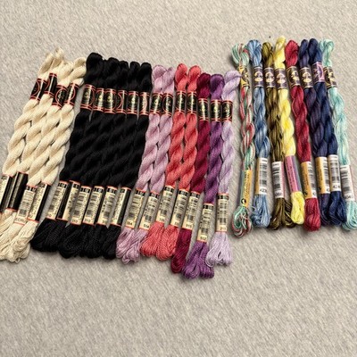 DMC Cotton Perle #5 Lot of 25 Embroidery Floss Thread Solid & Color Variations