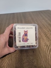 Quordle Wooden Cat Jigsaw Puzzle A-5