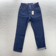 Levis 501 '90s Jeans Womens 29x30 Blue Selvedge Premium Dark Wash Denim Preppy