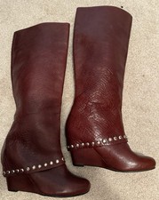 BCBGeneration Womens Brown Genuine Leather Bo...