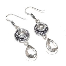 White Topaz Handmade Gemstone 925 Sterling Si...