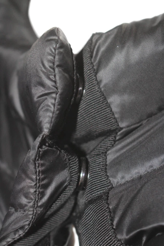 Chaqueta a Presión Athletech Mujer Rayas Burbuja Texturizada Botón Negra Talla XS Foto 4 de 4