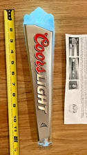 Coors Light Beer Tap Handle Knob Keg Draft Bar Top Metal Battery Light Up LED