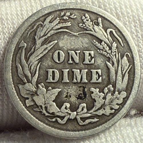 Silbermünze Barber Dime 10 Karat 1916 ~ teilweise FREIHEIT ~ schönes Auge (L455) - Bild 2 von 2