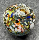 Handmade Marble - Lutz ( Spotted Onion Skin Guinea ) 1  1/2 + Inches (z36) — photo 4