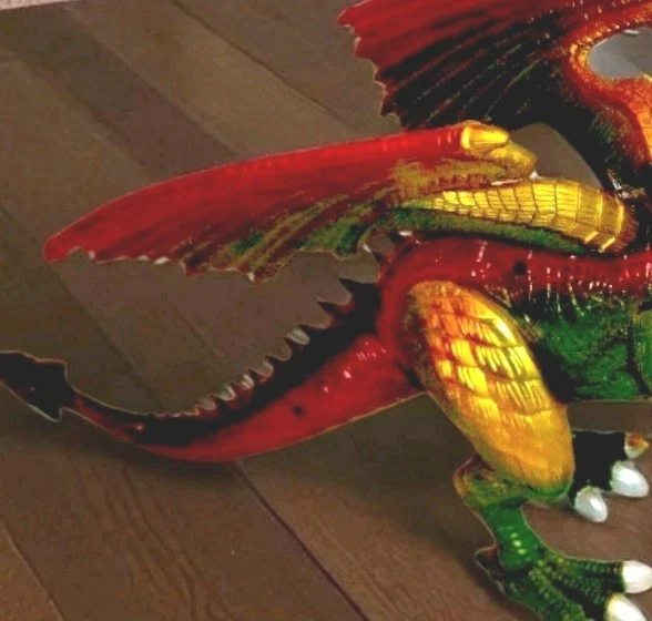 Mighty Megasaur Dragon-i-Toys Green Dragon Roars Light Up Eyes Animal Planet 18" - Image 4 of 4