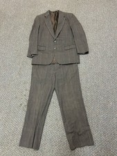 Vintage Men s Burberry Gray 2 Piece Suit 100 Wool Blazer Jacket Medium Pants 34