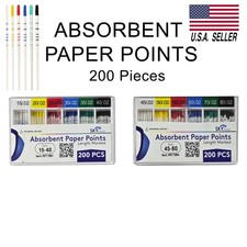 ABSORBENT PAPER POINTS 02 04 06 TAPER All Sizes #30 15 20 25 35 40 45 50 55