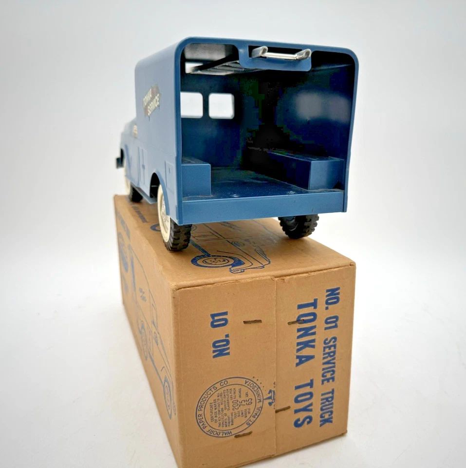 Juguetes Tonka vintage 1959 n.º Camión de servicio 01 con caja original de acero prensado ¡muy BONITO! Foto 3 de 4