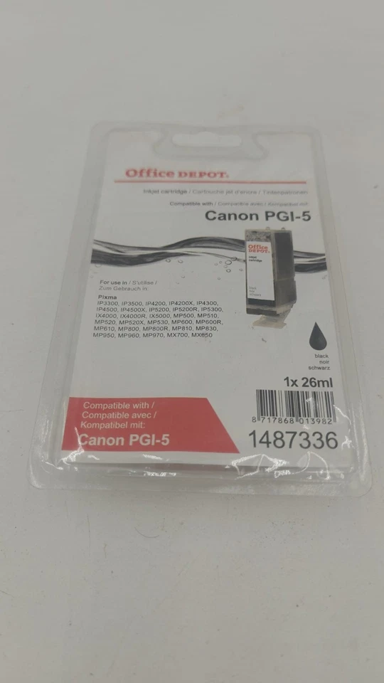Cartouche Office dépôt compatible Canon PGI-5 noir - Photo 1/1