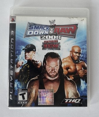 WWE SmackDown vs. Raw 2008 Featuring ECW (Sony PlayStation 3, 2007) w Manual