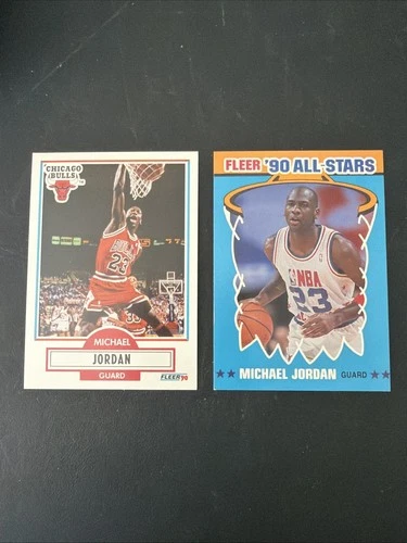 1990-91 Fleer #26 & ALL-STARS “Michael Jordan”Bulls 🔥GOAT🔥MVP