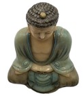 Vintage Chinese Buddha Sitting in Meditation - Modestly Decorated Solid Resin — photo 2