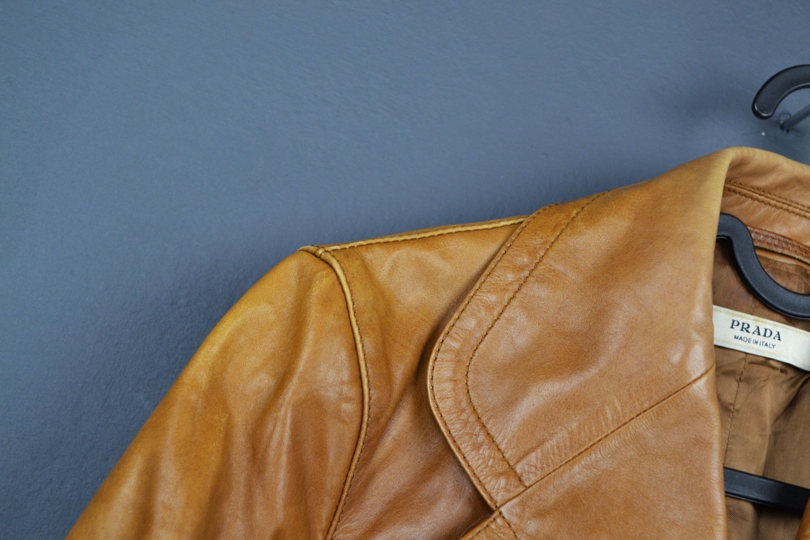 Prada Two-button Leather Jacket Brown size 40 Mad… - image 6