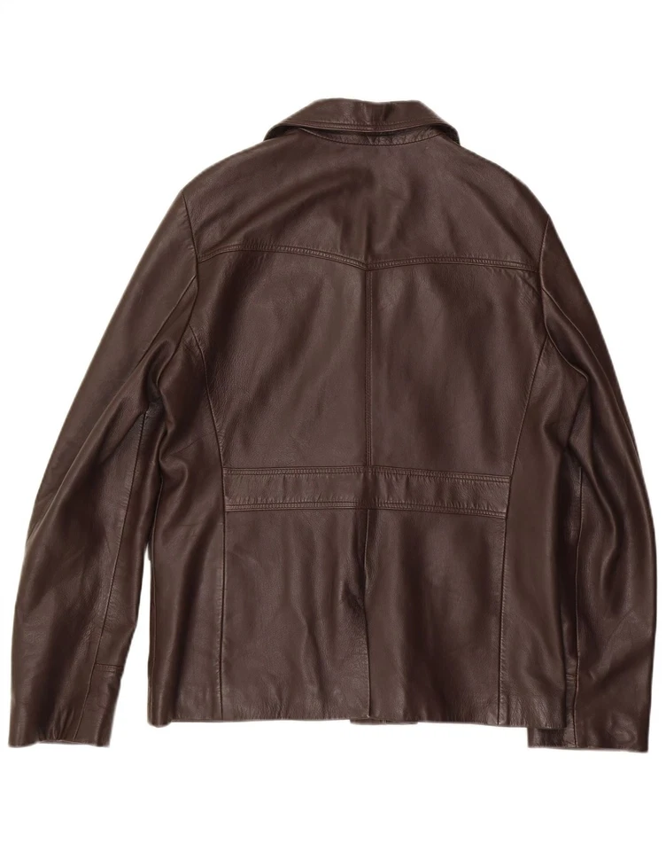 A.P.C Mens Leather Utility Jacket UK 42 XL Brown Leather RS06 - Image 2 of 3