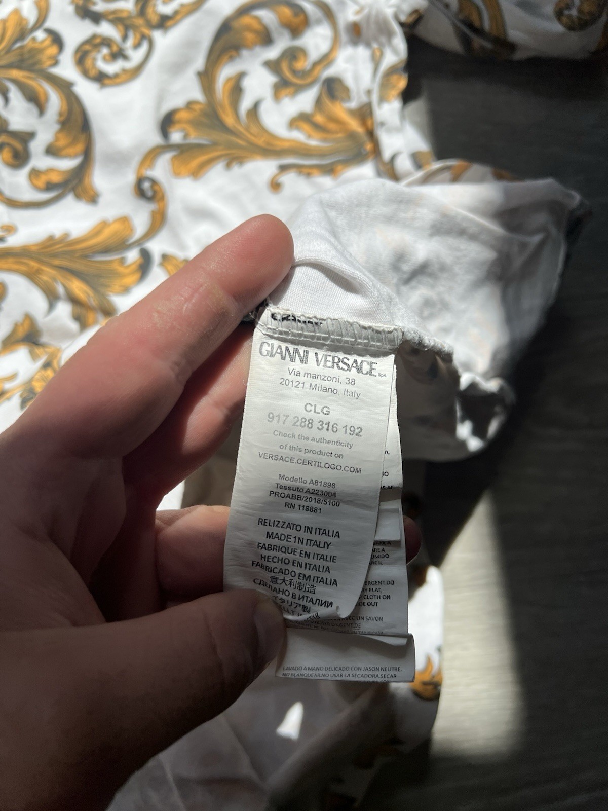 GIANNI VERSACE Italy Medusa Full Print Large Designer Size ХЛ Slim Fit Shirt thumbnail 3