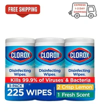 Clorox Wipes, (225 Count Value Pack), Crisp Lemon and Fresh Scent