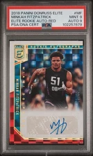 2018 Minkah Fitzpatrick Donruss Elite Rookie Auto-Red #RA-MF PSA 9 Auto