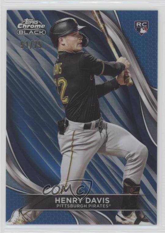 2024 Topps Chrome Black Blue Refractor /75 Henry Davis #41 Rookie RC