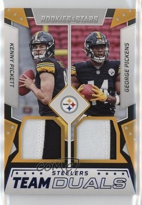 2022 Rookies & Stars Team Duals Prime 14/49 Kenny Pickett George Pickens RC 1u5y