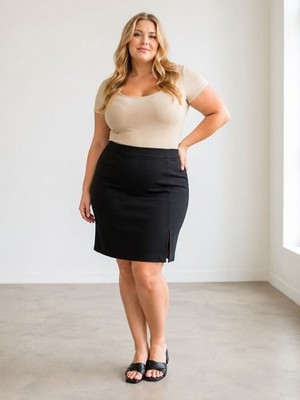 Torrid Ponte Knit Pull-On Mini Skirt Black Size 4X