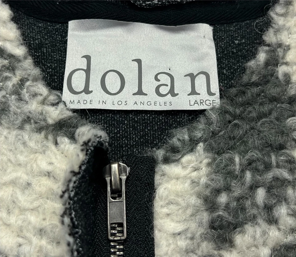 Suéter Dolan Anthropologie para Mujer (L) Mezcla de Lana Mohair Cremallera Completa Tweed Hecho en EE. UU. Foto 3 de 4