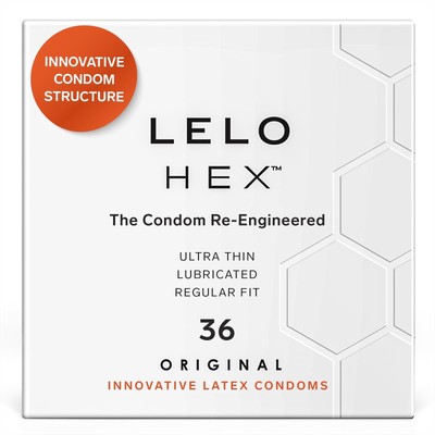 LELO HEX Original Ultra Thin Condoms 36ct Latex Hex Tech