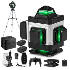 16 Line Laser Level +Level Stativ Wasserwaage 4D 360° Kreuzlinienlaser 2 Akku DE