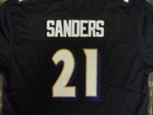 SEWN BLACK DEION SANDERS PRIMETIME BALTIMORE RAVENS NFL GAME FOOTBALL JERSEY 3X — photo 4