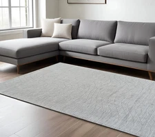 7' X 10' Gray Abstract Non Skid Area Rug