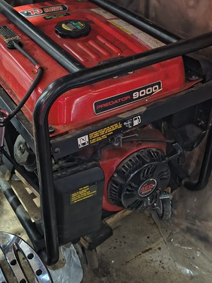 #ad Predator 9000 Portable Gasoline Generator High Output Red Model Gas Powered $400.00