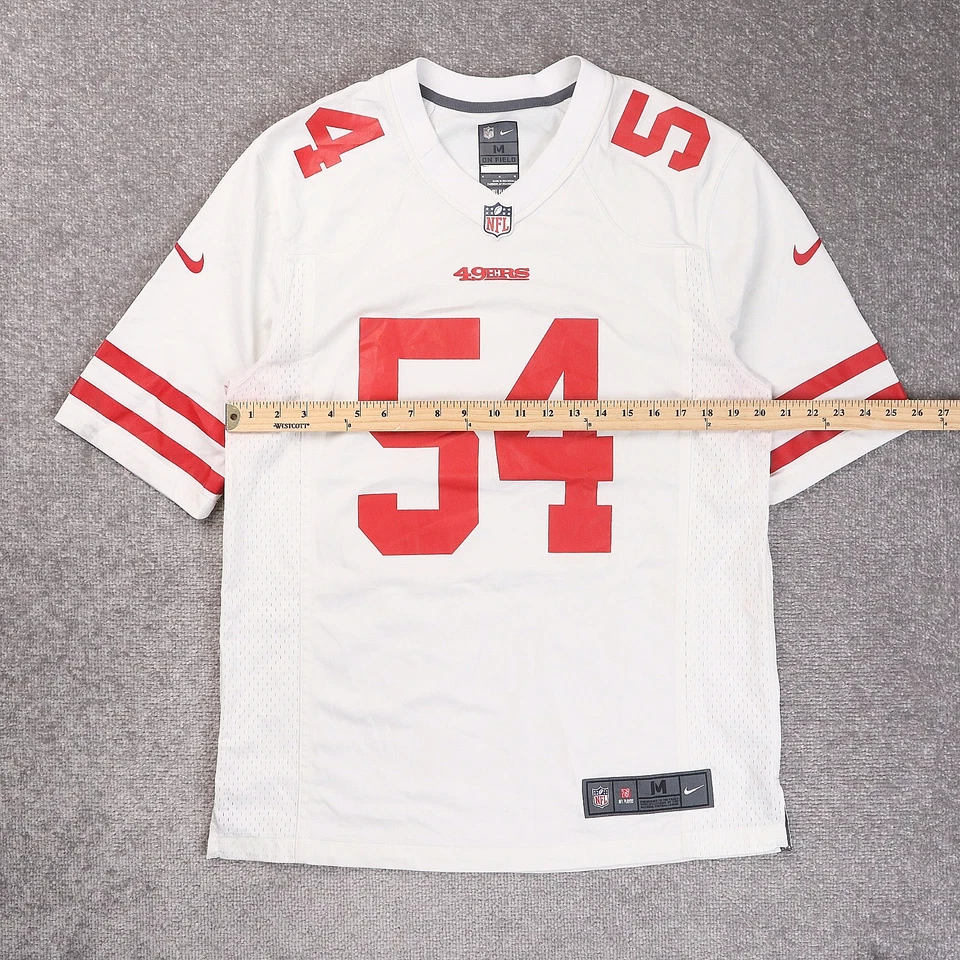 Camiseta Nike NFL San Francisco 49ers Fred Warner #54 blanca mediana manga corta Foto 4 de 4