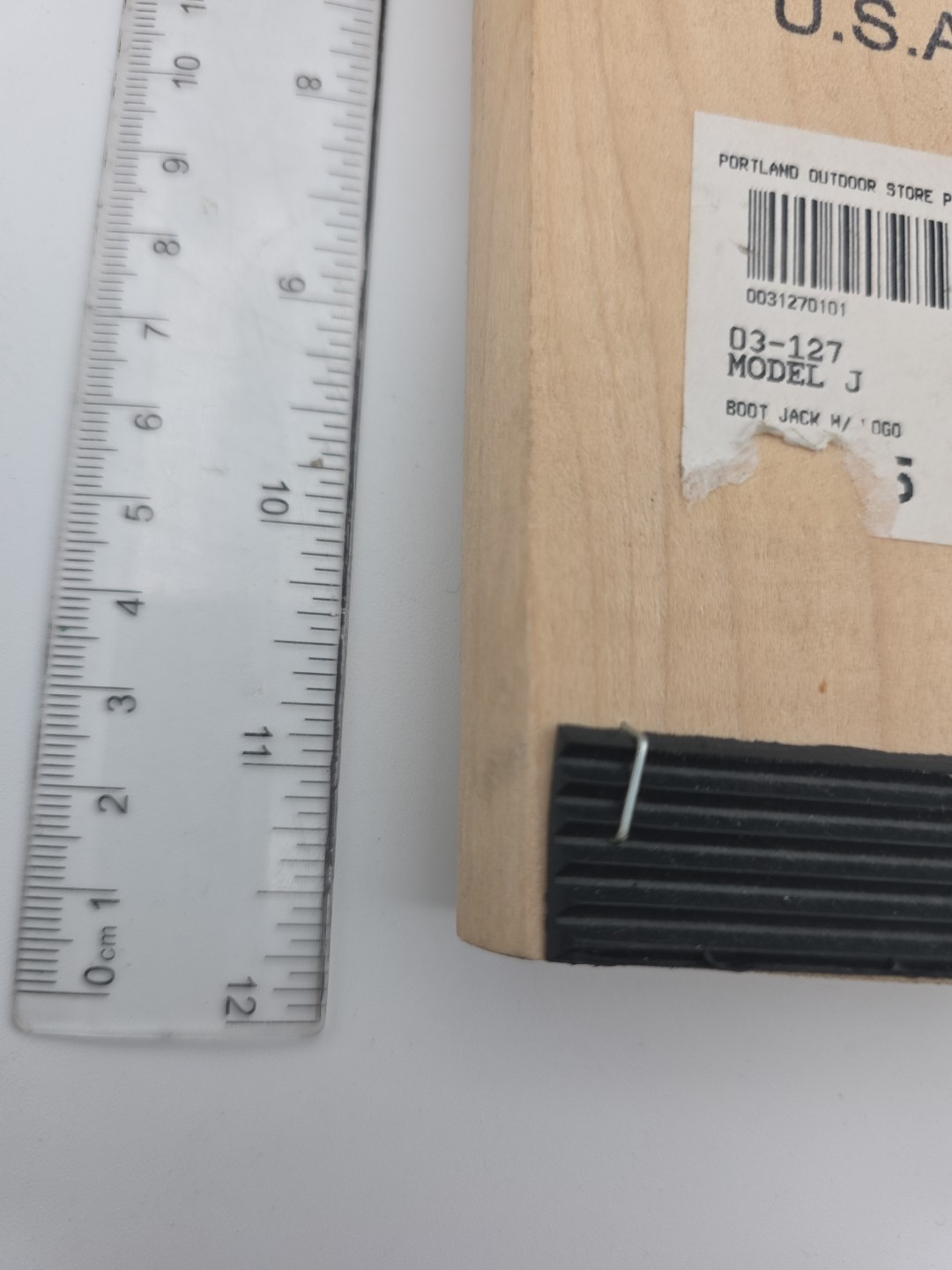 Western Outfitters Boot Jack With Logo Made In Texas Wood Leather Portland OR