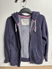 Jack Wills Women’s Navy Blue Zip Up Hoodie Size 12