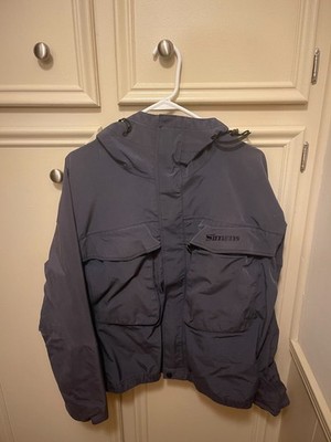 Simms Vintage Wading Fly Fishing Guide Men's Jacket Gore-Tex Navy Blue size M