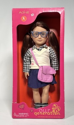 RARE Our Generation Adria 18 Inch Doll School Girl with Glasses - New in Box