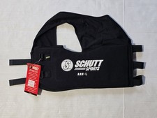 Chaleco acanalado de fútbol Schutt vintage adulto grande negro nuevo