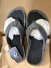 Men’s Sz 12 OluKai ulele dk shadow/black sandals flip flop NEW in box — photo 1
