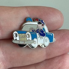 Vintage Cartoon Police Car Patrolman Enamel Hat Lapel Pin Badge