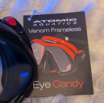 Atomic Aquatics Venom Frameless Scuba Snorkeling Mask Black Eye Candy