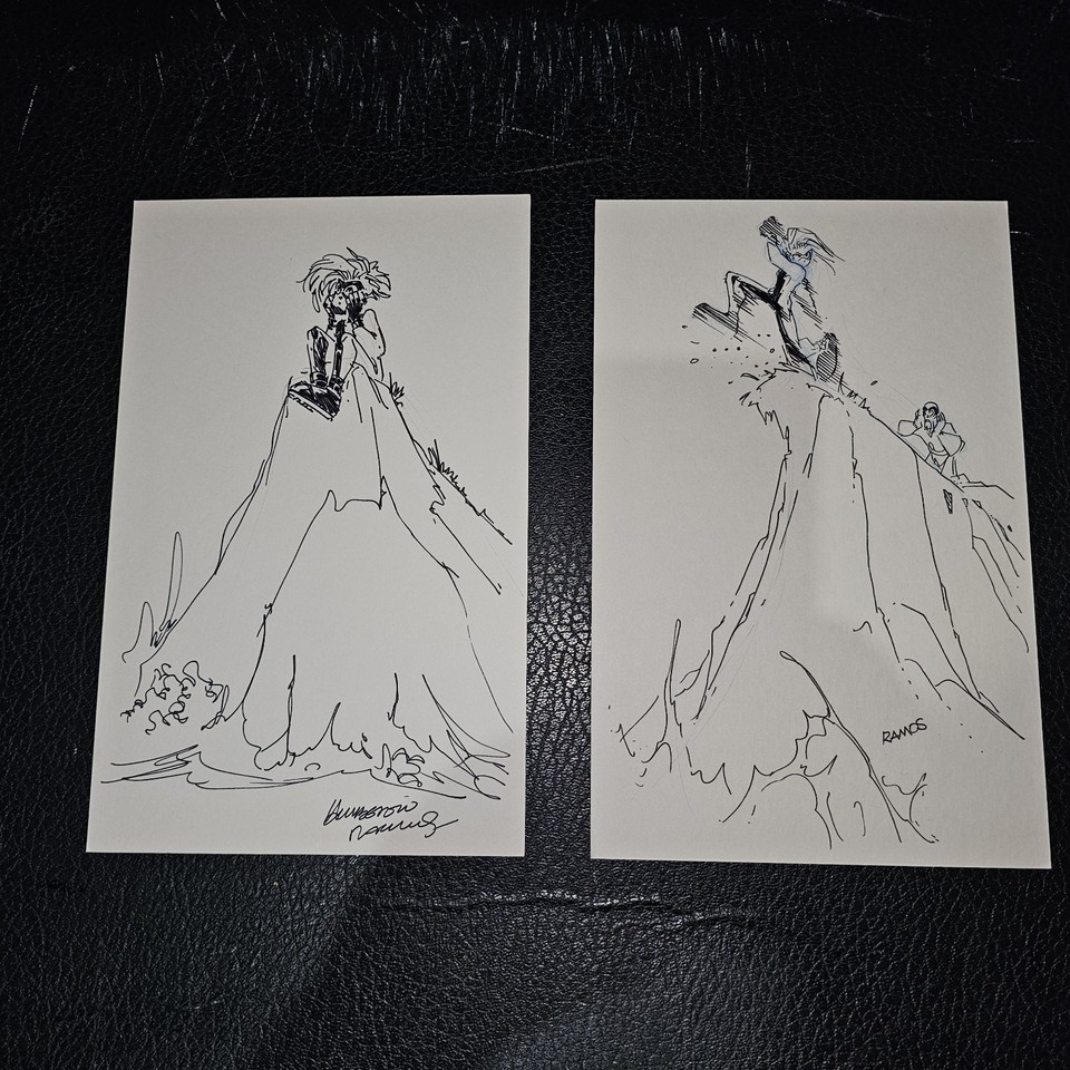 HUMBERTO RAMOS | TWO (2) ORIGINAL ART Sketches | DC | IMPULSE Set | Cliffs! Comic Art