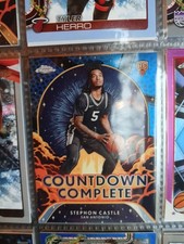 2024-25 Topps Chrome Stephon Castle Countdown Complete Blue Chrome Refractor RC